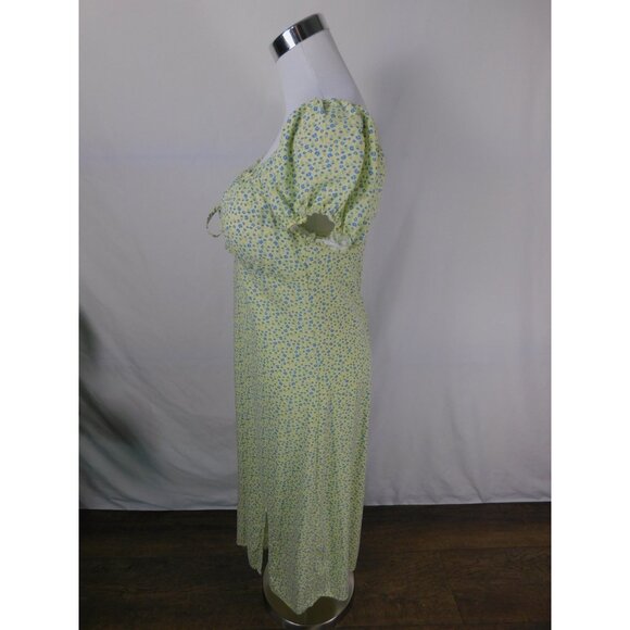 No Boundaries Dress Womens Medium Floral Puff Sleeve Midi Summer Boho Casual - Picture 3 of 12